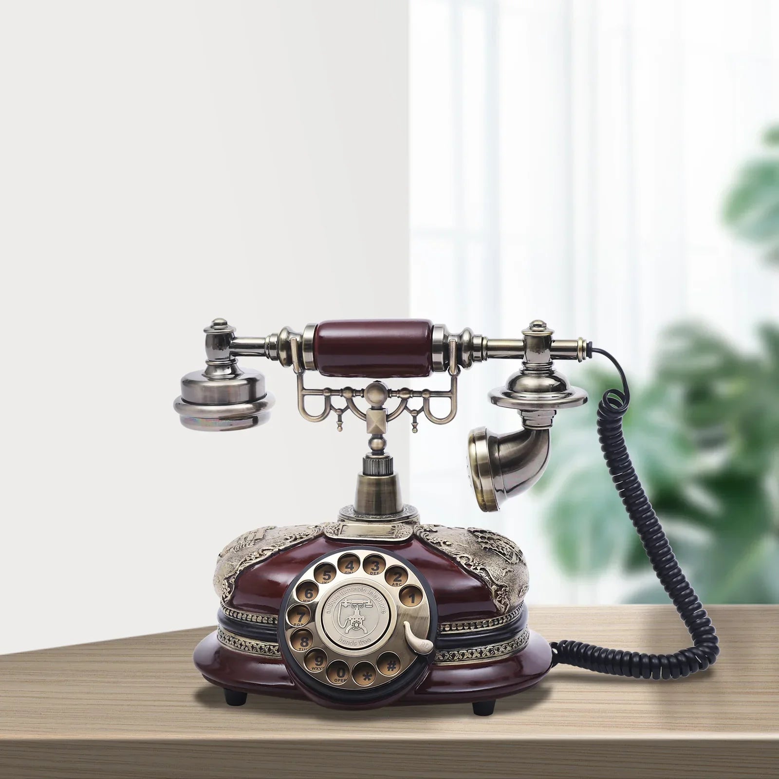 Vintage Telephone Antique Desk Phone Corded Old Fashion Antique Landline Telephone Decor Antique Phone - Evallys.com