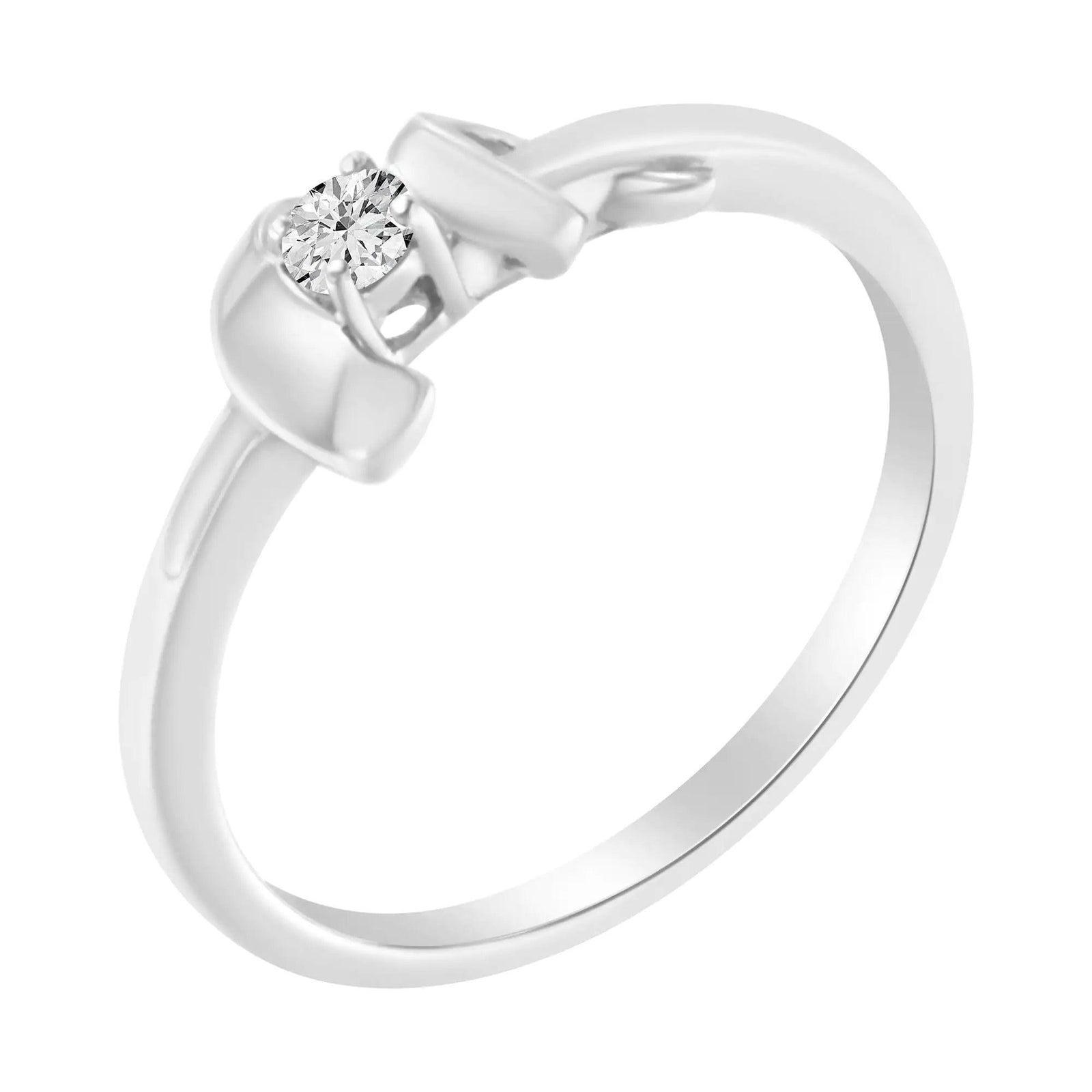 10K White Gold Diamond Promise Ring (1/10 Cttw, H-I Color, SI2-I1 Clarity) - Evallys.com # #