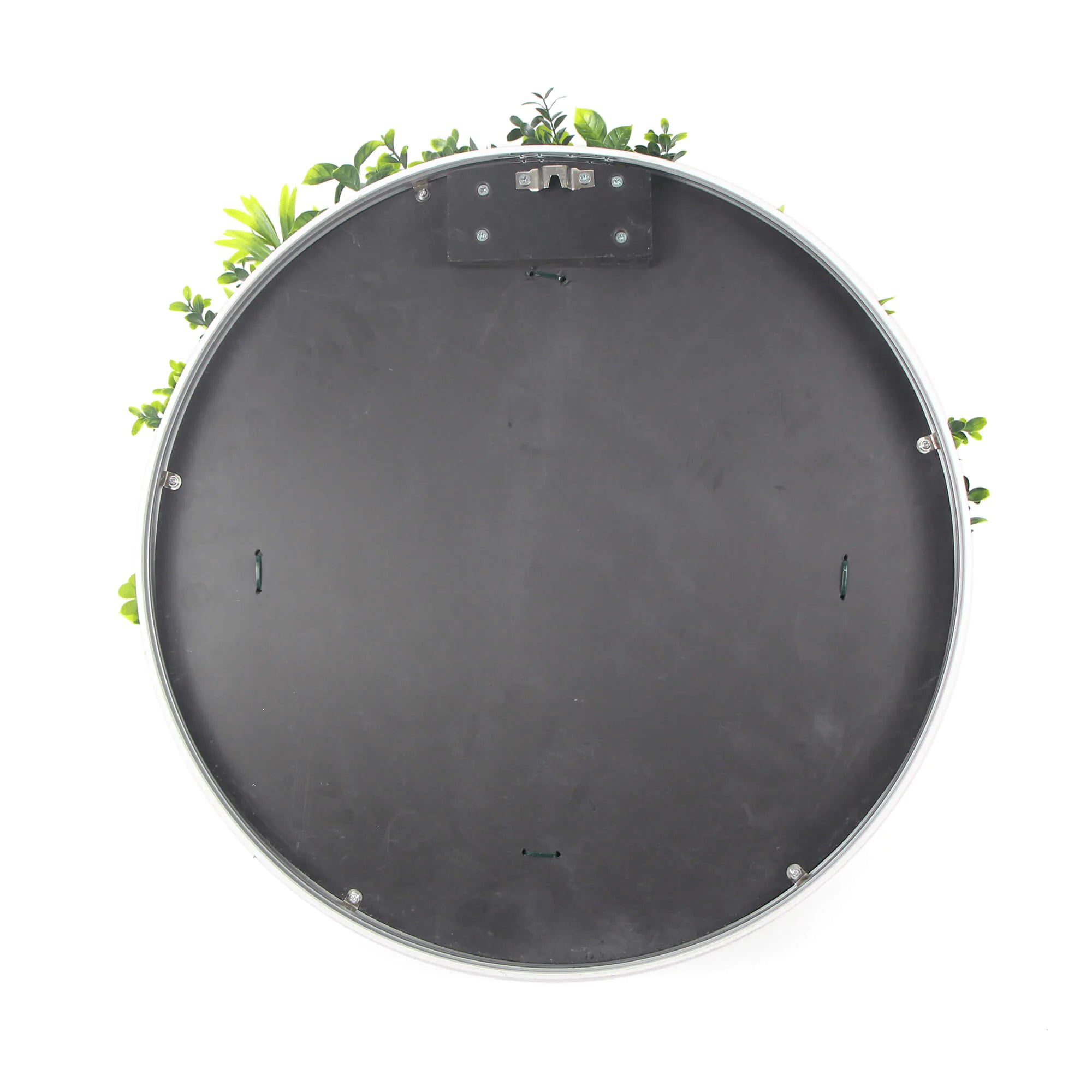 Artificial Green Wall Disc 20" White Frame UV Resistant - Evallys.com # #