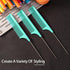 3 PCS Rat Tail Combs Parting Rattail Combs Teasing Fine Tooth Comb with Metal Pick for Curly Hair,Detangling Combs for Women,Parting Combs for Braiding,Styling Hair(Green) Grenn - Evallys.com # #