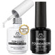 Beetles Gel Base and Top Coat,2 Pcs 15ml Upgrade Super Shiny Gel Top Coat and Base Coat Set,Glossy and Long-Lasting Gel Polish,Soak Off Nail Lamp Foundation Combination Gel Polish Base and Top Coat - Evallys.com
