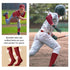 Zhanmai Baseball Belt and Socks Combo Adjustable Softball Socks and Belt Elastic Waist Belt for Youth Boys Girls, and Adult Scarlet - Evallys.com # #