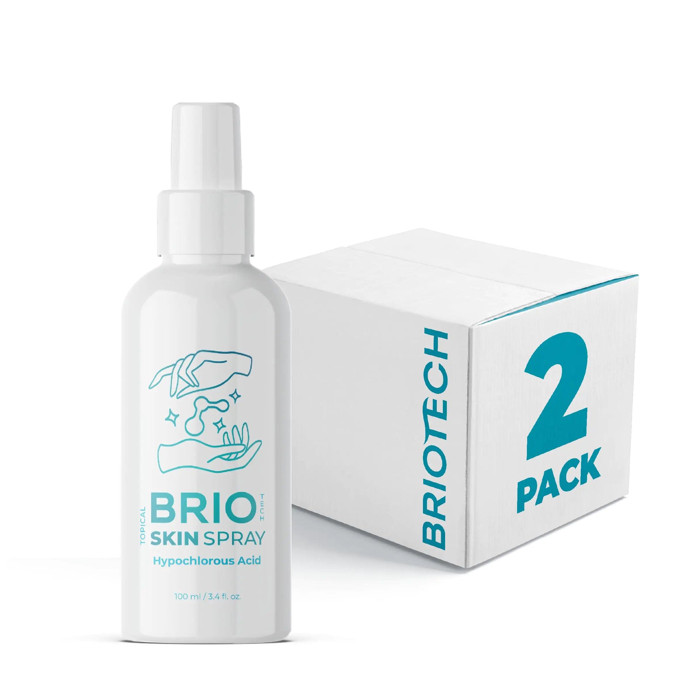 BRIOTECH Topical Skin Spray, Hypochlorous Acid for Body & Face, Eyelid Cleanser, HOCl Facial Mist, Support Against Irritation, Calm Redness, Soothe Foot & Scalp, 1 Liter Refill, 1 ct 33.8 Fl Oz (Pack of 1) - Evallys.com # #