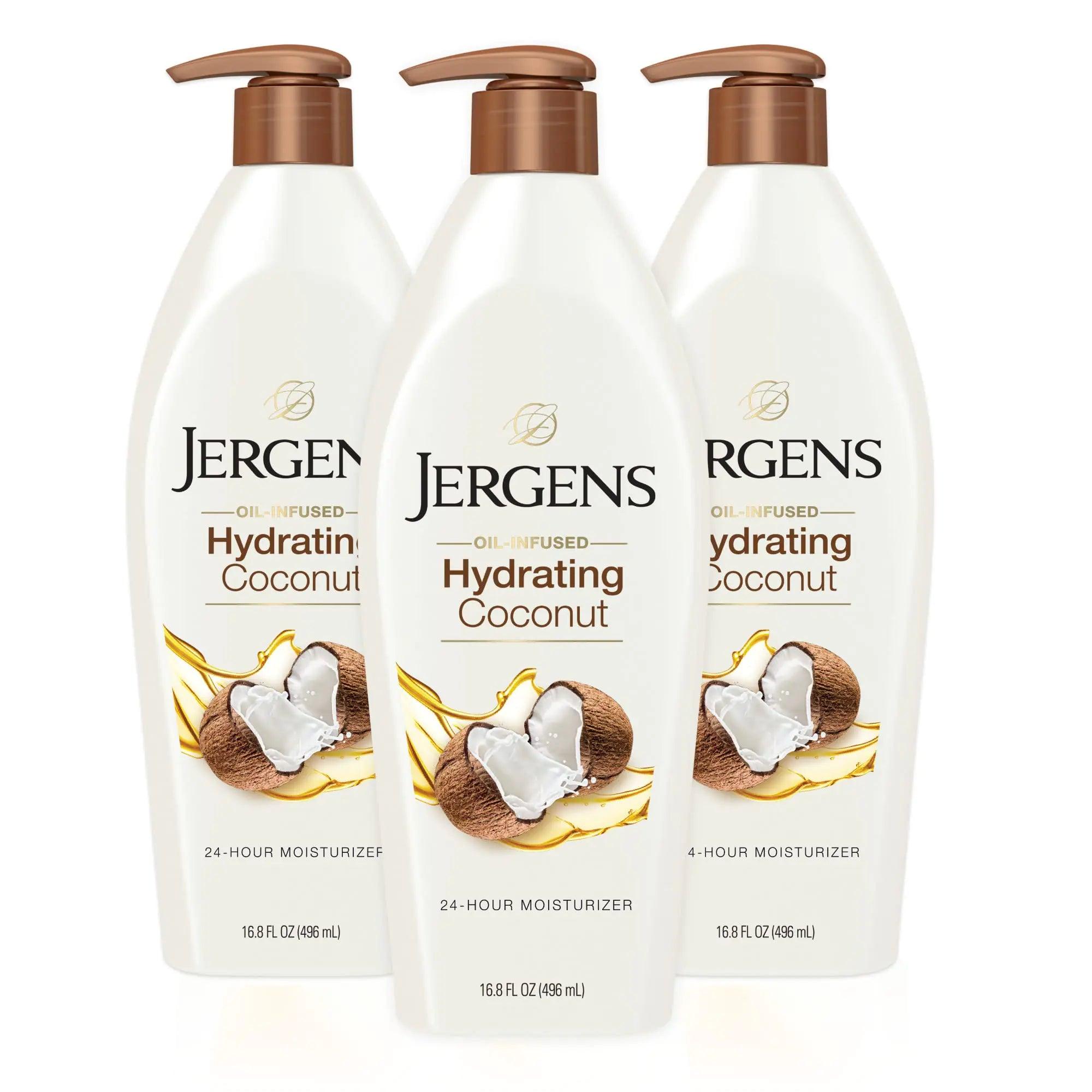 Jergens Hydrating Coconut Body Moisturizer, 16.8 Ounce (Pack of 3) 16.8 Fl Oz (Pack of 3) - Evallys.com # #