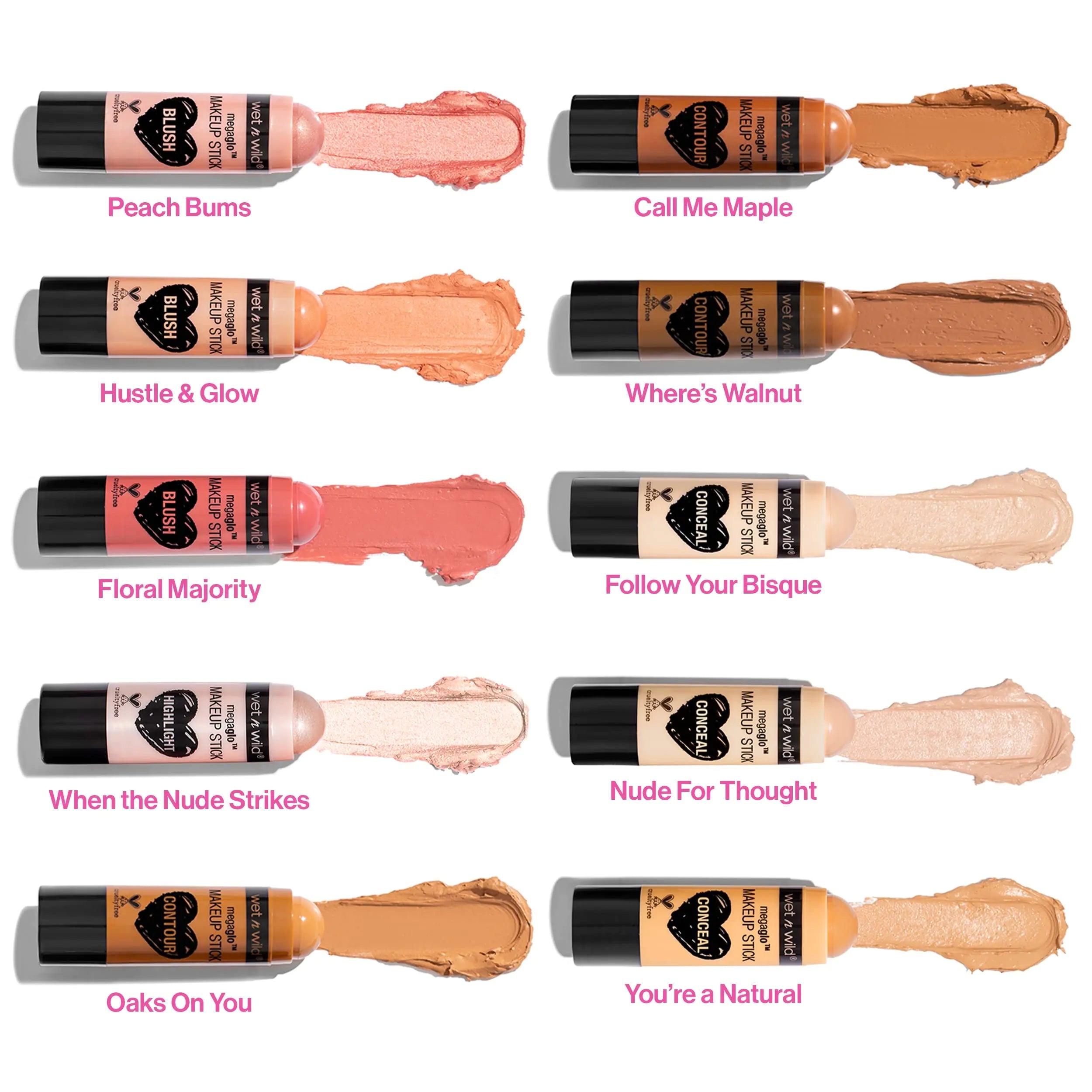 wet n wild MegaGlo Makeup Stick, Buildable Color, Versatile Use, Cruelty-Free & Vegan - Call Me Maple and Conceal and Contour Neutral Follow Your Bisque,1 Ounce (Pack of 1),807 Bundle Makeup Stick + Stick, Follow Your Bisque - Evallys.com # #