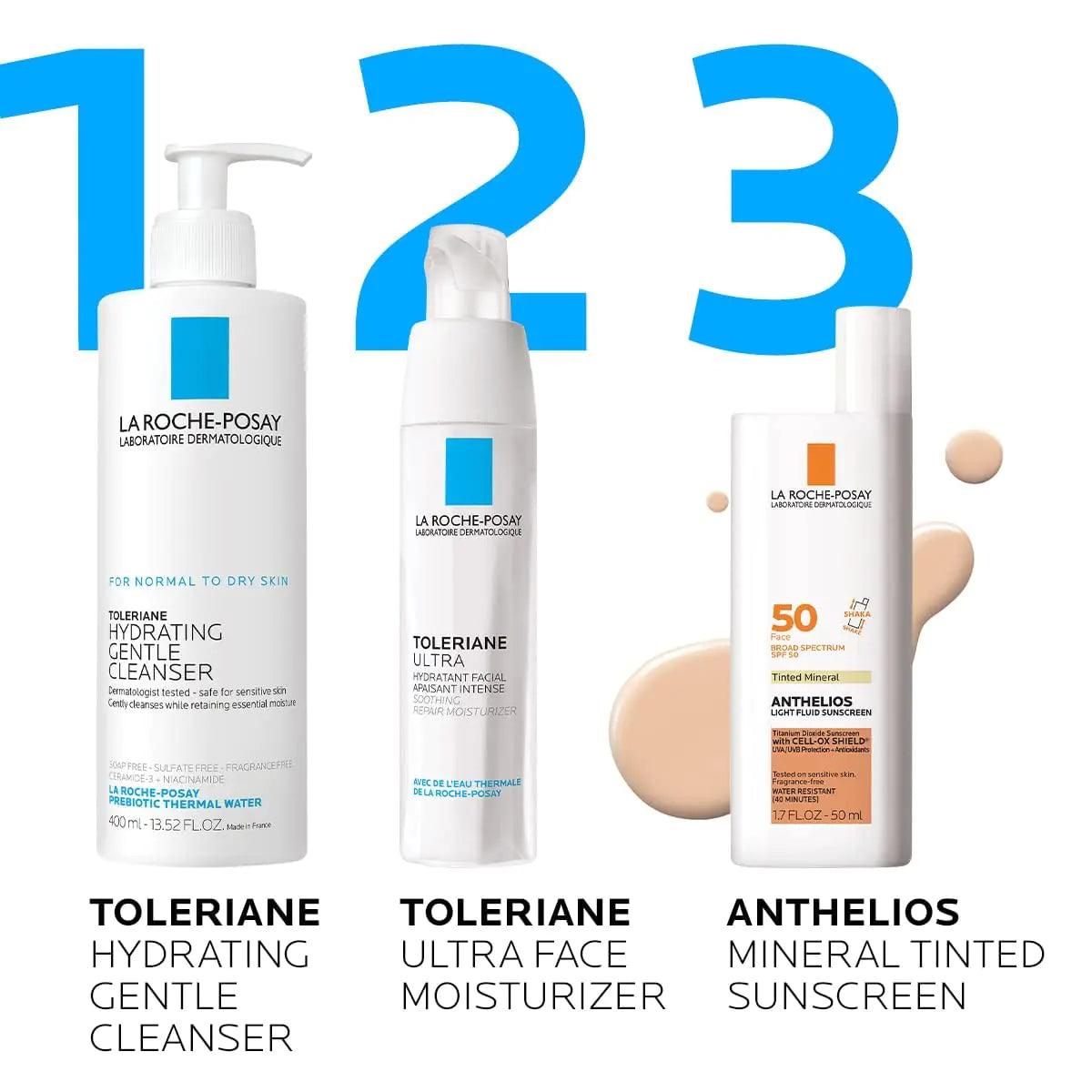 La Roche-Posay Anthelios Tinted Sunscreen SPF 40+ | Broad Spectrum SPF + Antioxidants | Titanium Dioxide & Zinc Oxide Sunscreen | 4 Flexible Shades With No White Cast | Oil Free & Oxybenzone Free 1.7 Fl Oz (Pack of 1) - Evallys.com # #