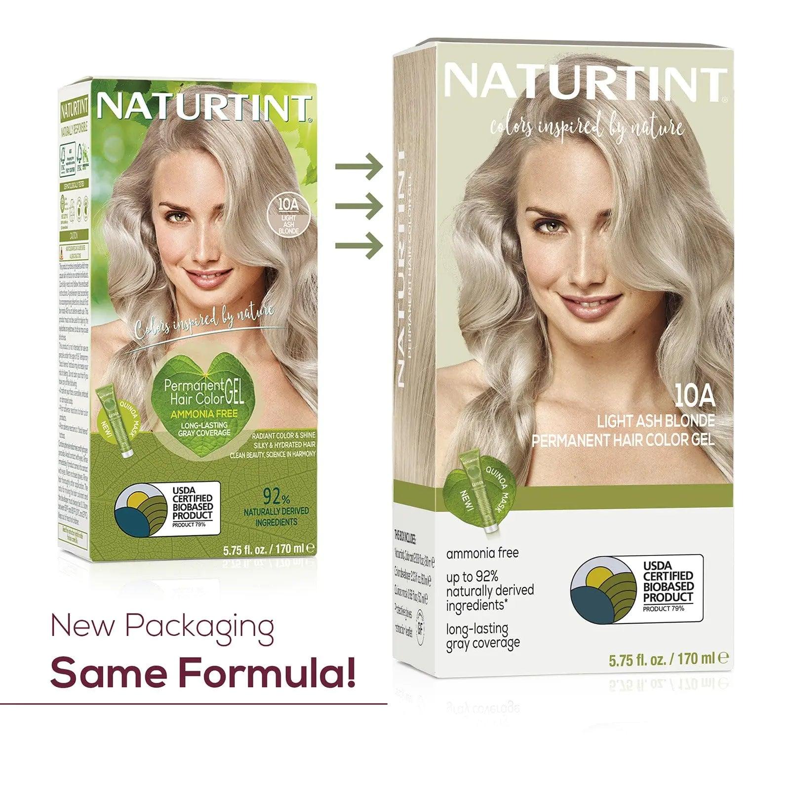 Naturtint Permanent Hair Color 10A Light Ash Blonde (Pack of 6), Ammonia Free, Vegan, Cruelty Free, up to 100% Gray Coverage, Long Lasting Results - Evallys.com # #