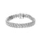 .925 Sterling Silver 1.0 Cttw Miracle Set Diamond 3 Row Wave Link Bracelet (I-J Color, I2-I3 Clarity) - 7.25" Inches - Evallys.com # #