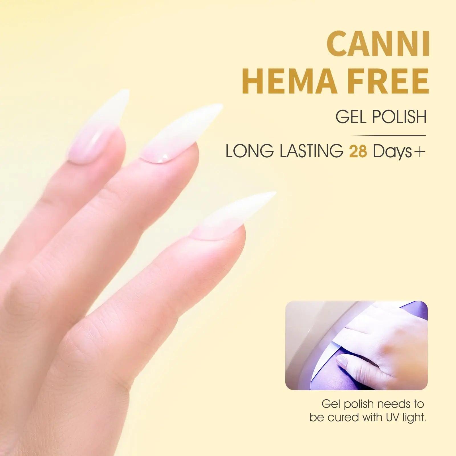 CANNI Milky White Gel Nail Polish, 1 Pcs Milky White Gel Polish Translucent Jelly Neutral Color Soak Off LED Nail Gel Polish Set Nail Art Starter Manicure Salon DIY at Home 9049-Milky White - Evallys.com # #