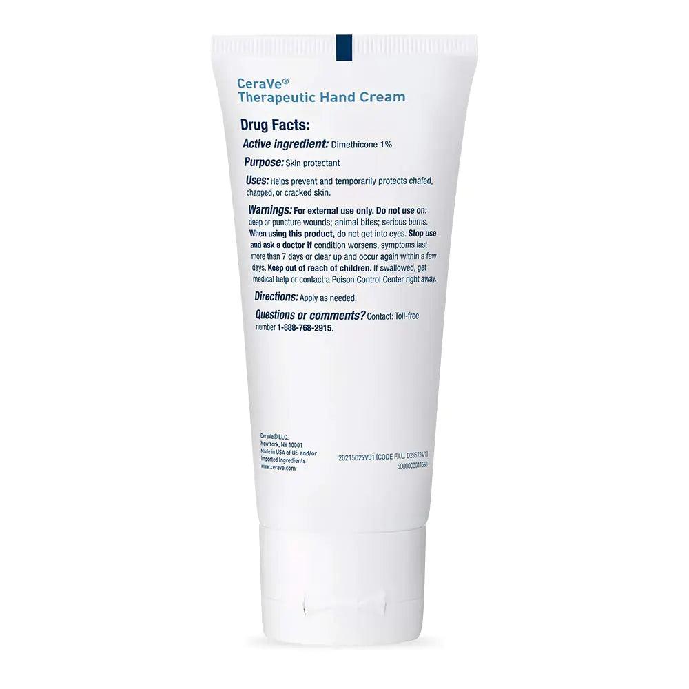 CeraVe Therapeutic Hand Cream for Dry Cracked Hands With Hyaluronic Acid and Niacinamide | Fragrance Free 3 Ounce 3 Ounce (Pack of 1) - Evallys.com # #