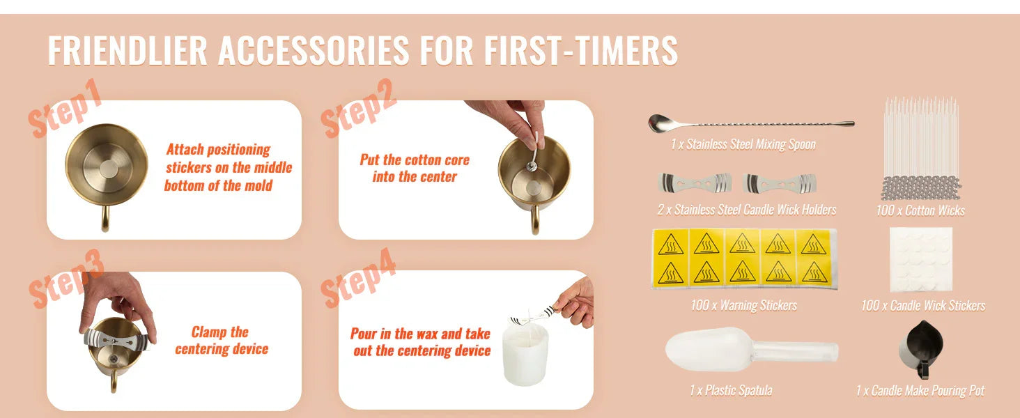 VEVOR 6.5L 10L Wax Melter for Candle Making Large Electric Wax Melting Pot Easy Pour Spout 9-Level Temperature Control - Evallys.com