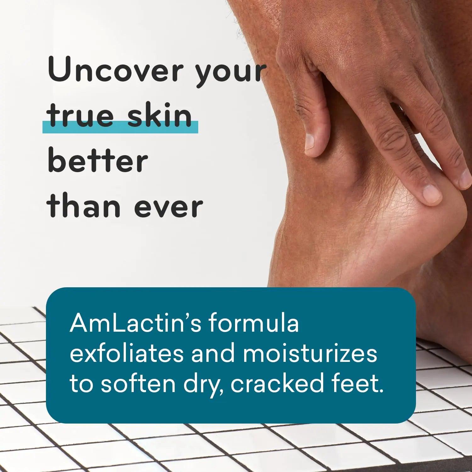 AmLactin Foot Repair Foot Cream Therapy, 3 oz + One Pair Moisturizing Heel Socks Foot Cream + Moisturizing Socks - Evallys.com # #