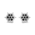 Men's 10K Yellow Gold 7/8 Cttw White and Black Treated Diamond Earring (Black / I-J Color, I2-I3 Clarity) - Evallys.com # #