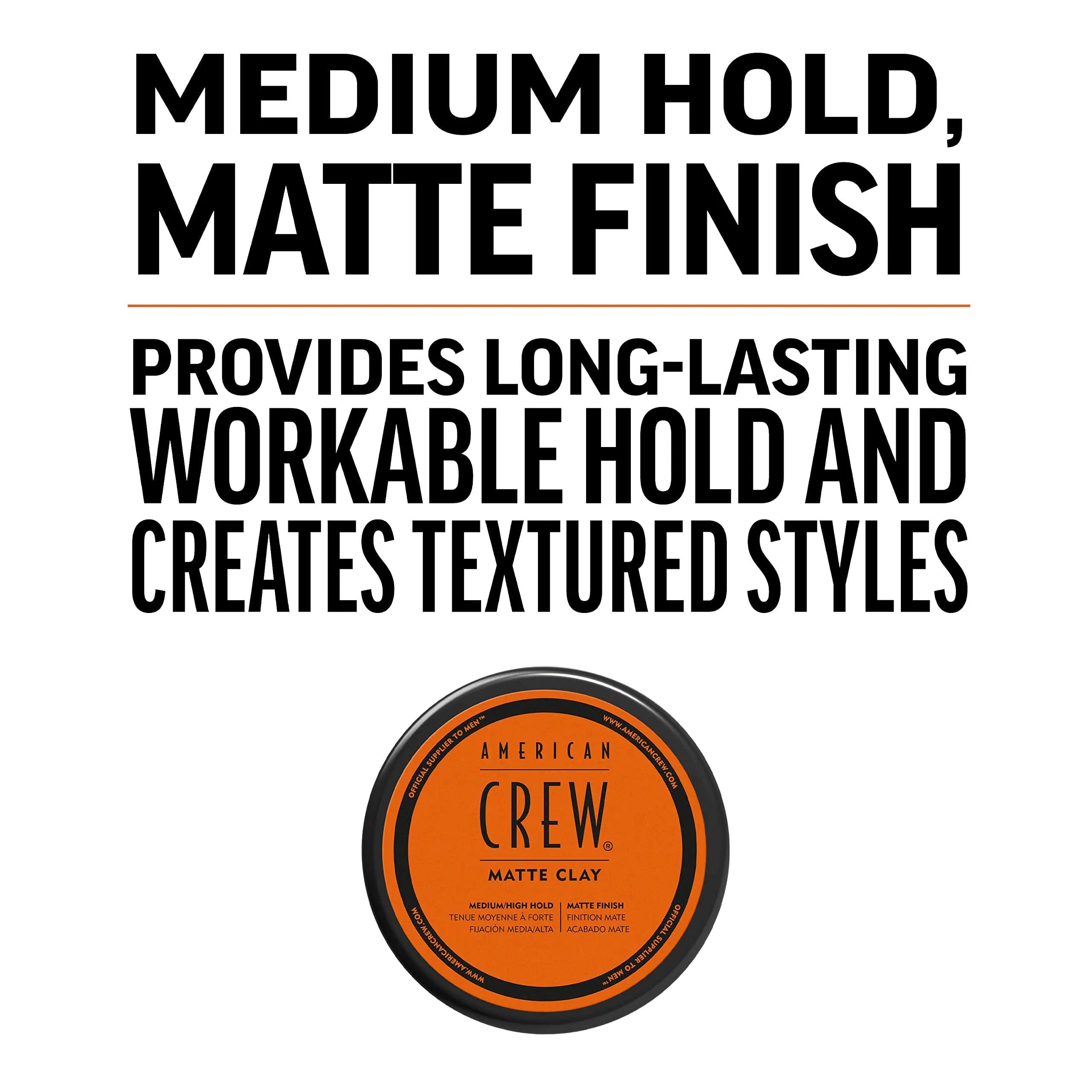 American Crew Men's Hair Matte Clay, Like Hair Gel with Medium/High Hold, 3 Oz (Pack of 1) Unscented 3 Ounce (Pack of 1) - Evallys.com # #