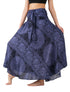 Long Skirts for Women Maxi Boho Skirt Floral Print Blossom Navy 20-24 Plus - Evallys.com