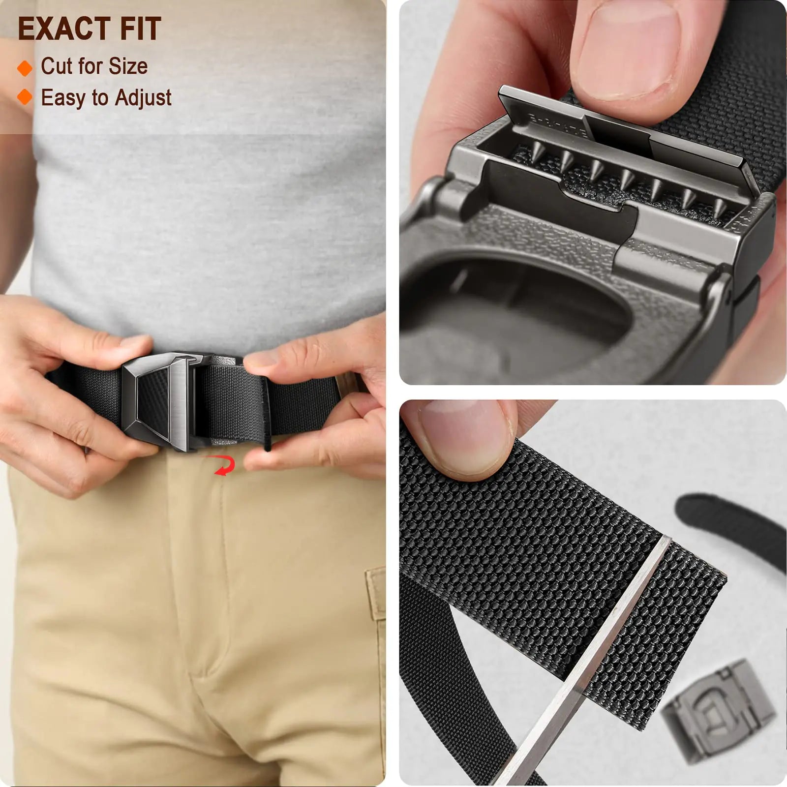 BULLIANT Tactical Belt for Men, Men Stretch Nylon Web Gift Belt 1.5