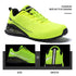 Kricely Men's Trail Running Shoes Fashion Walking Hiking Sneakers for Men Tennis Cross Training Shoe Outdoor Snearker Mens Casual Workout Footwear 7.5 Fluorescent Green - Evallys.com # #