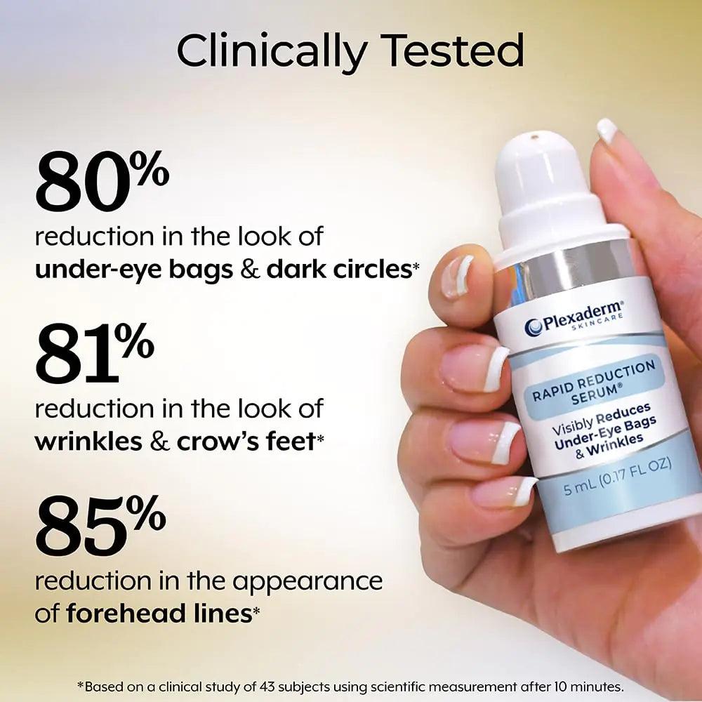 Plexaderm Rapid Reduction Eye Serum - Advanced Formula Anti Aging Visibly Reduces Under-Eye Bags, Wrinkles, Dark Circles, Fine Lines & Crow's Feet Instantly Instant Wrinkle Remover for Face - Evallys.com # #