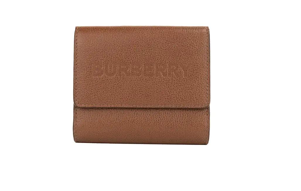 Burberry Luna Tan Grained Leather Small Coin Pouch Wallet - Evallys.com # #