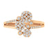 14K Rose Gold Plated .925 Sterling Silver 1/2 Cttw Diamond Scatter Composite Bypass Ring (I-J Color, I1-I2 Clarity) - Evallys.com # #