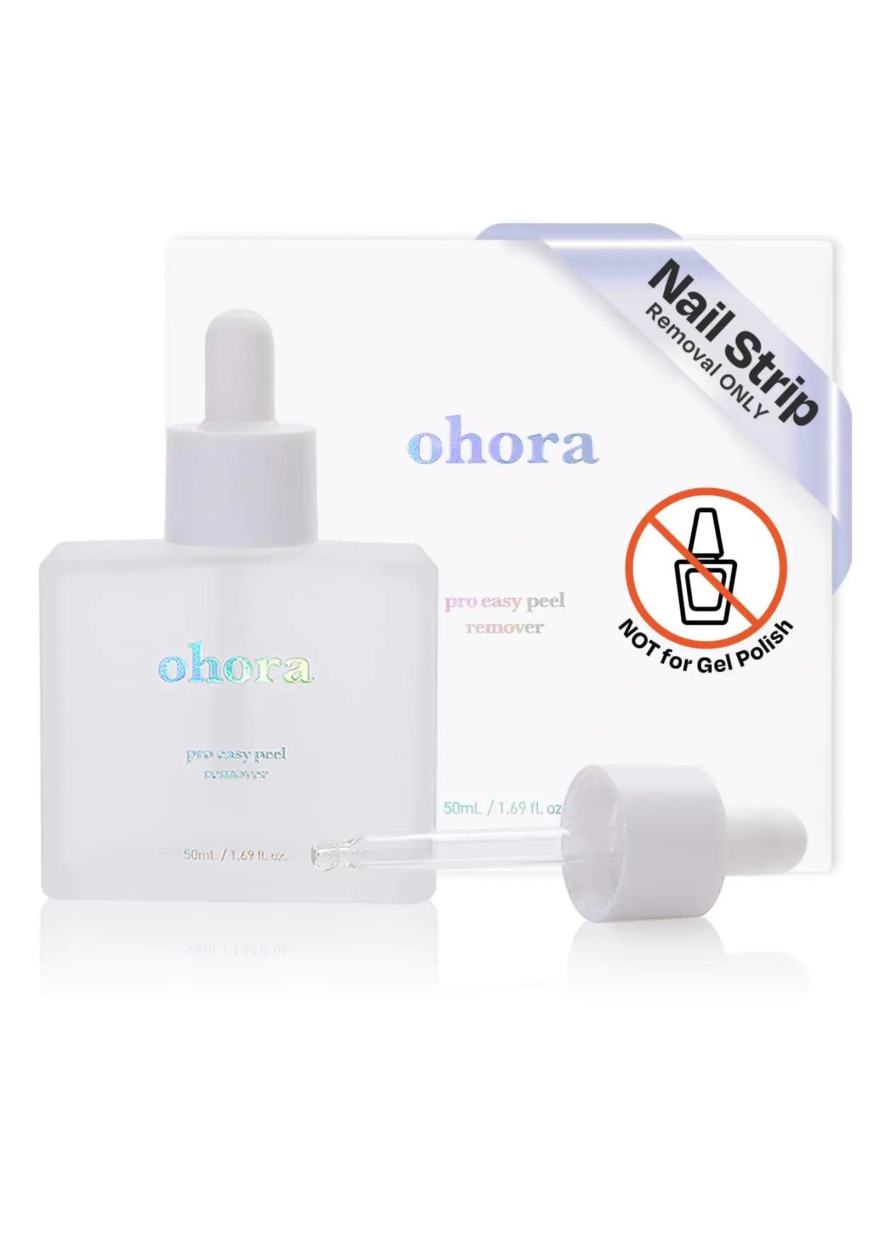 ohora Easy Peel Remover - Semi-Cured Gel Nail Strip Remover with Hygienic Dropper | Non-Drying, Nourishing Formula | Vegan, Cruelty-Free, and Hypoallergenic | Swiftly Removes Gel Strips - Evallys.com # #