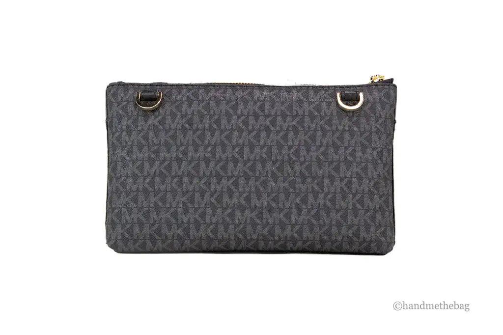 Michael Kors Maisie Large Black Pebbled Leather 3-in-1 Multifunctional Crossbody Clutch Tote Bag - Evallys.com # #