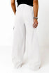 Dokotoo Womens High Waisted Wide Leg Cargo Pants Baggy Casual Work Pants with 4 Pockets 16 White - Evallys.com # #