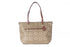 Coach Signature Coated Canvas Leather Khaki Saddle Gallery Tote - Evallys.com # #