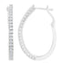 10KT White Gold 1/2 cttw Diamond Hoop Earrings (I-J, I2-I3) - Evallys.com # #