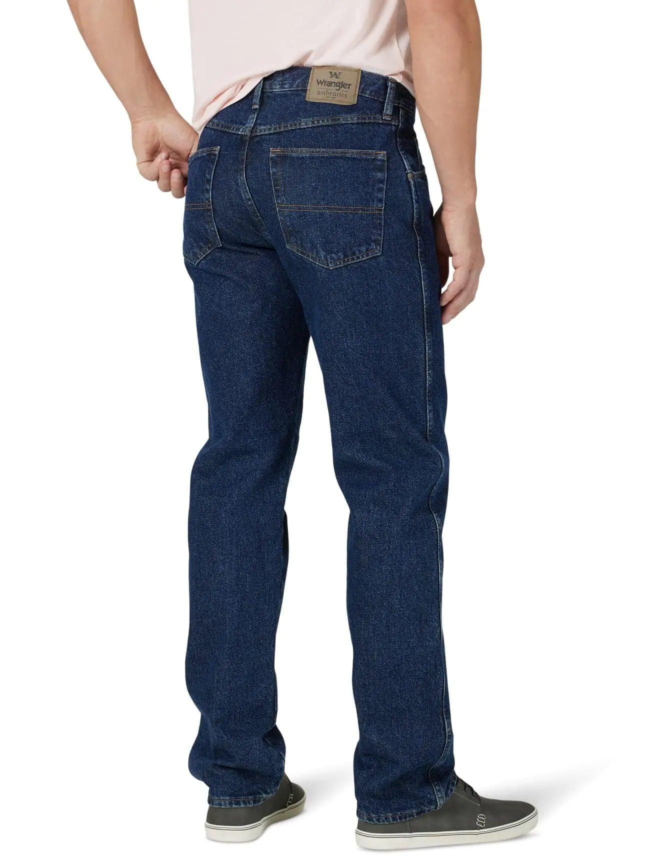 Wrangler Authentics Men's Classic 5-Pocket Regular Fit Cotton Jean 40W x 32L Dark Rinse - Evallys.com # #