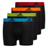 adidas Kids-Boy's Performance Boxer Briefs Underwear (4-Pack) Large Black/Solar Blue/Semi Solar Slime Green - Evallys.com # #