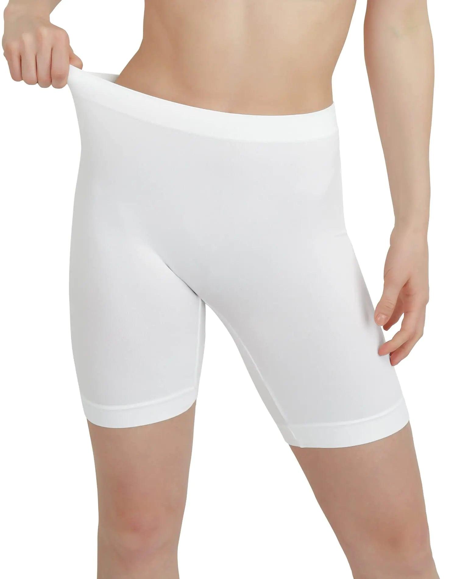 INNERSY Women's Slip Shorts for Under Dresses High Waisted Summer Shorts 3-Pack Large White - Evallys.com # #