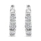 .925 Sterling Silver 1/2 Cttw Lab Grown Round Diamond Floral Cluster Hoop Earrings (F-G Color, SI1-SI2 Clarity) - Evallys.com # #