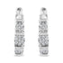 .925 Sterling Silver 1/2 Cttw Lab Grown Round Diamond Floral Cluster Hoop Earrings (F-G Color, SI1-SI2 Clarity) - Evallys.com # #