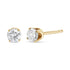 14K Yellow Gold 1/3 Cttw Round Brilliant-Cut Diamond Classic 4-Prong Stud Earrings (L-M Color, I1-I2 Clarity) - Evallys.com # #