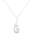 Espira 10K White Gold 1/5 Cttw Brilliant-Cut Diamond Sparkling Spiral 18" Pendant Necklace (J-K color, I2-I3 Clarity) - Evallys.com # #