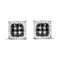 Men's 10K Yellow Gold 7/8 Cttw White and Black Treated Diamond Earring (Black / I-J Color, I2-I3 Clarity) - Evallys.com # #