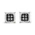 Men's 10K Yellow Gold 7/8 Cttw White and Black Treated Diamond Earring (Black / I-J Color, I2-I3 Clarity) - Evallys.com # #