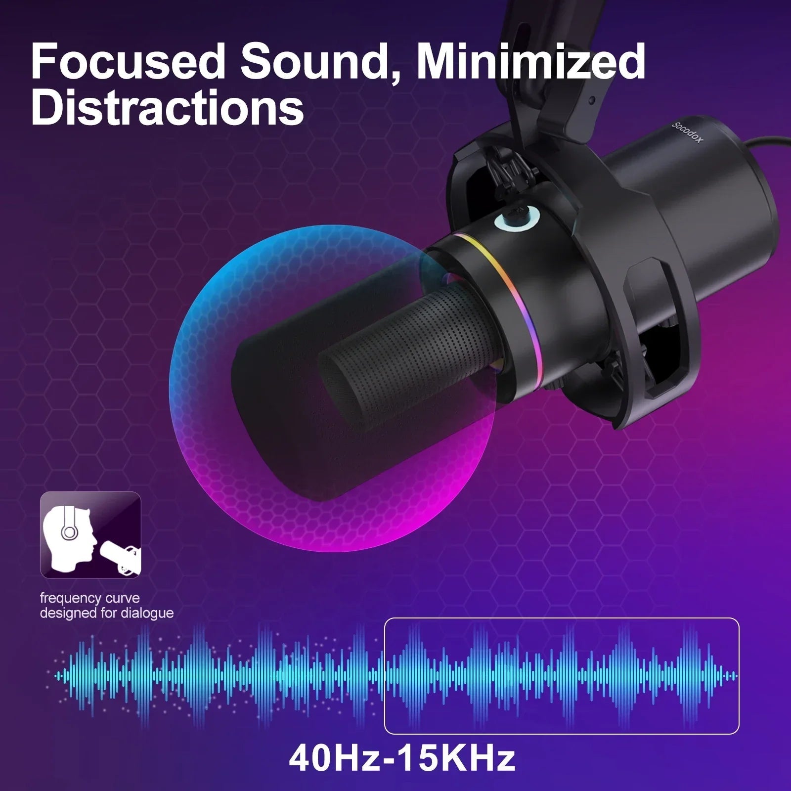 XLR/USB Dynamic Microphone – Socodox WM8 for Streaming & Podcasting - Evallys.com