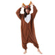 Beauty Shine Unisex Adult Onesie One Piece Pajamas Cosplay Cartoon Costume Halloween Christmas Sleepwear Jumpsuit Homewear Large Coffee Reindeer - Evallys.com
