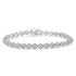 .925 Sterling Silver 1/4 Cttw Diamond 7" Open Circle Wheel Link Tennis Bracelet (I-J Color, I2-I3 Clarity) - Evallys.com # #