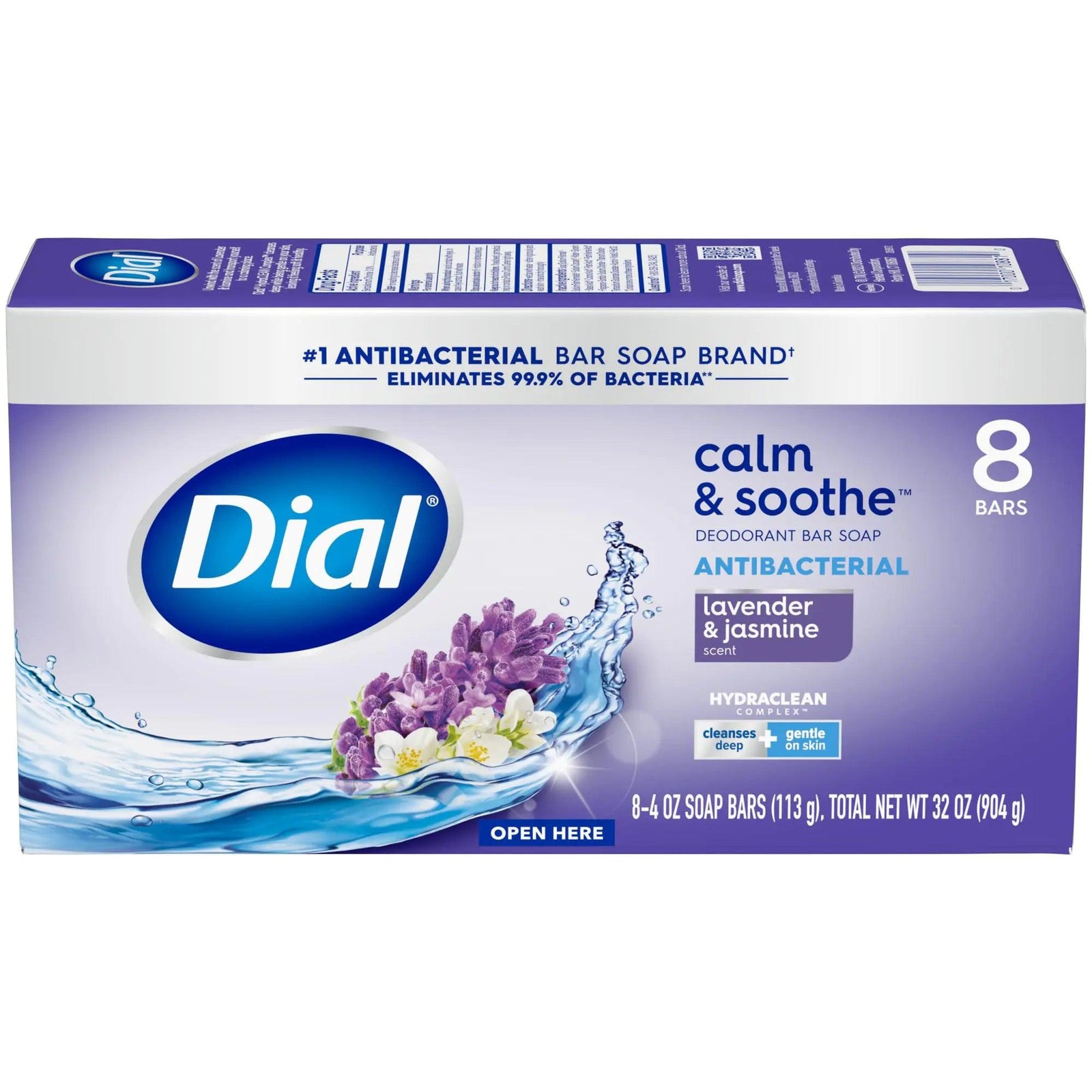 Dial Complete Antibacterial Deodorant Bar Soap, Lavender & Twilight Jasmine Scent, 4 oz, 8 Bars (Pack of 4) Lavender Jasmine 2 Pound (Pack of 4) - Evallys.com # #