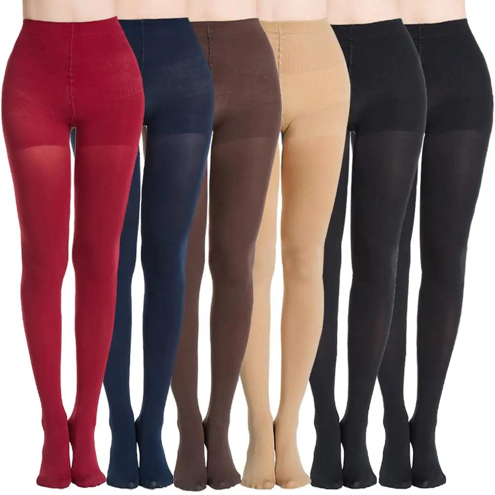 MANZI Women's 2-6 Pairs Opaque Control Top Tights Comfort Stretch 70 Denier Pantyhose Medium Black 2,nude 1,navy 1,red 1,coffee 1 - Evallys.com # #