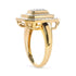 10K Yellow Gold Plated .925 Sterling Silver 1/2 Cttw Round & Baguette Diamond Ring (I-J Color, I2-I3 Clarity) - Evallys.com # #