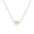 10K Yellow Gold 1/10 Cttw Diamond Leaf and Branch 18" Pendant Necklace (H-I Color, I1-I2 Clarity) - Evallys.com # #