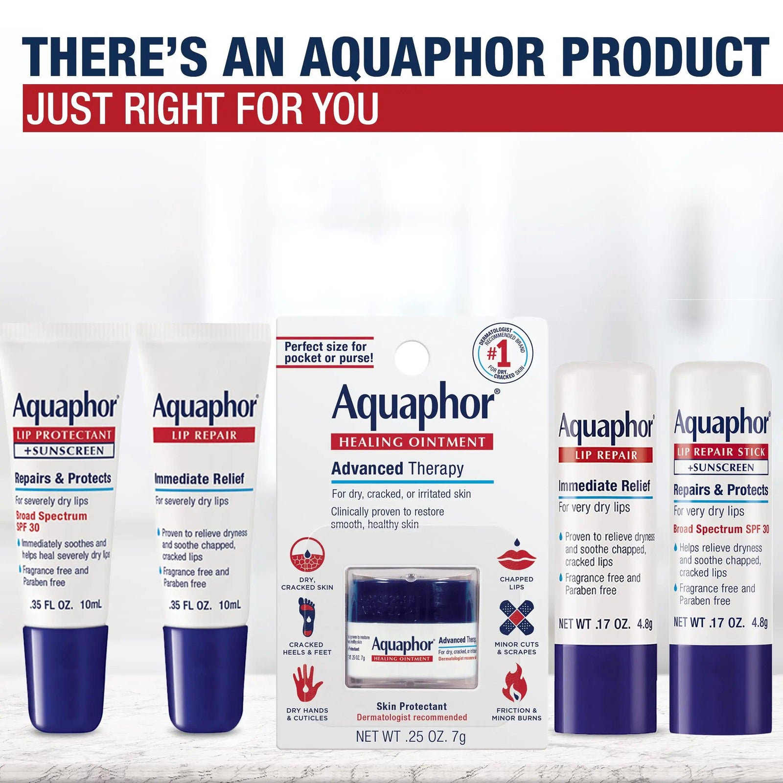 Aquaphor Lip Repair Stick - Soothes Dry Chapped Lips - 0.17 Ounce (Pack of 4) 0.17 Ounce (Pack of 4) - Evallys.com # #