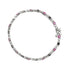 .925 Sterling Silver 1.00 Cttw Treated Black Diamond with 3.00mm Lab Created Pink Ruby 7.25" X-Link Bracelet (Black Color, I2-I3 Clarity) - Evallys.com # #