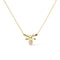 10K Yellow Gold Diamond Accented Bumble Bee Pendant 18" Inch Necklace (H-I Color, I1-I2 Clarity) - Evallys.com # #