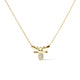 10K Yellow Gold Diamond Accented Bumble Bee Pendant 18" Inch Necklace (H-I Color, I1-I2 Clarity) - Evallys.com