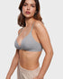 Women's Inbarely Triangle Bralette Comfortable Unlined V Neck Wireless Smoothing Bra Top Stretch X-Small Neutral Gray - Evallys.com # #